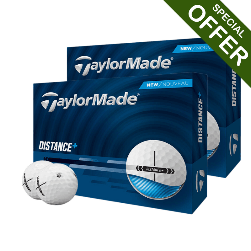 TaylorMade Distance+ golfballen wit set van 2 dozen