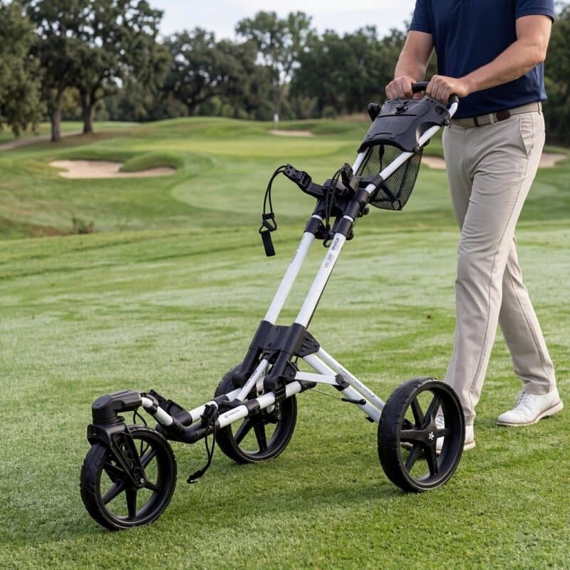 Fastfold Flex 360 Golftrolley met 3 wielen wit