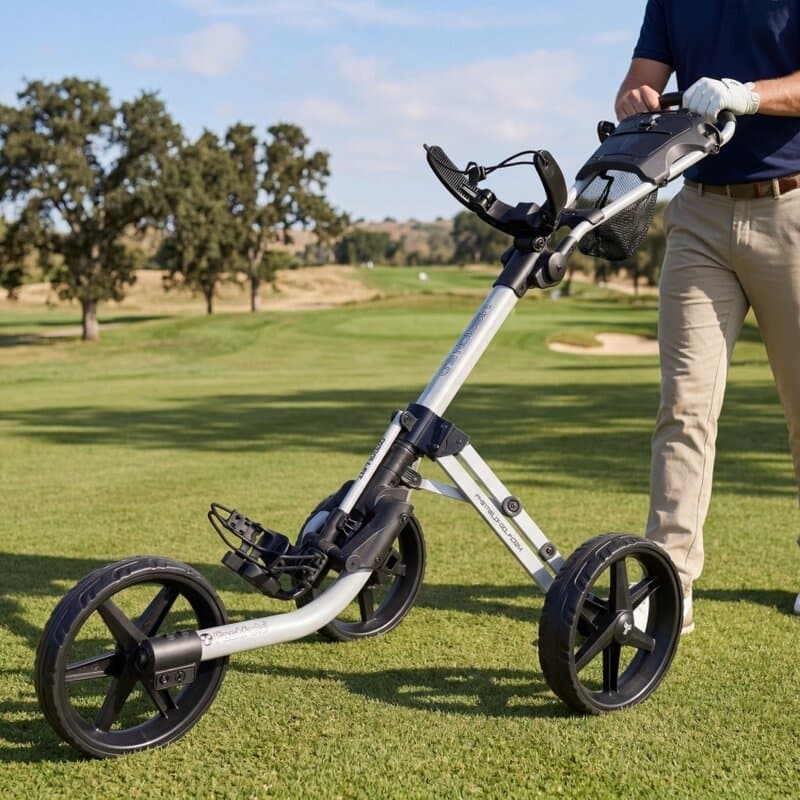 Fastfold Mission 5.0 Golftrolley met 3 wielen wit