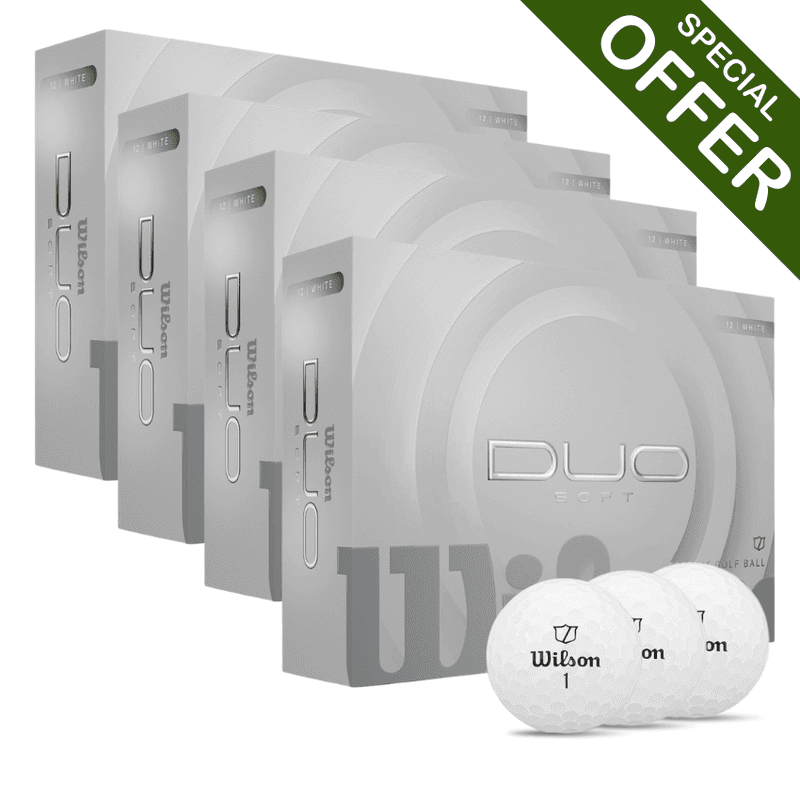 Wilson Duo Soft golfbal wit set van 4 dozen