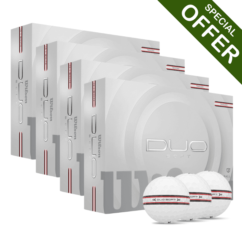 Wilson Duo Soft golfbal wit track 360° set van 4 dozen