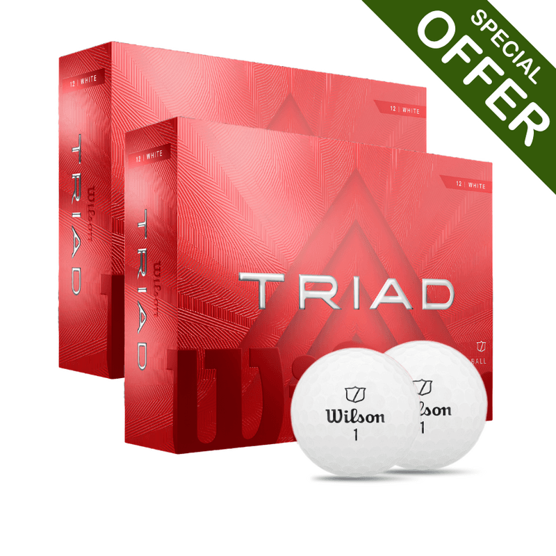 Wilson Triad golfbal wit set van 2 dozen