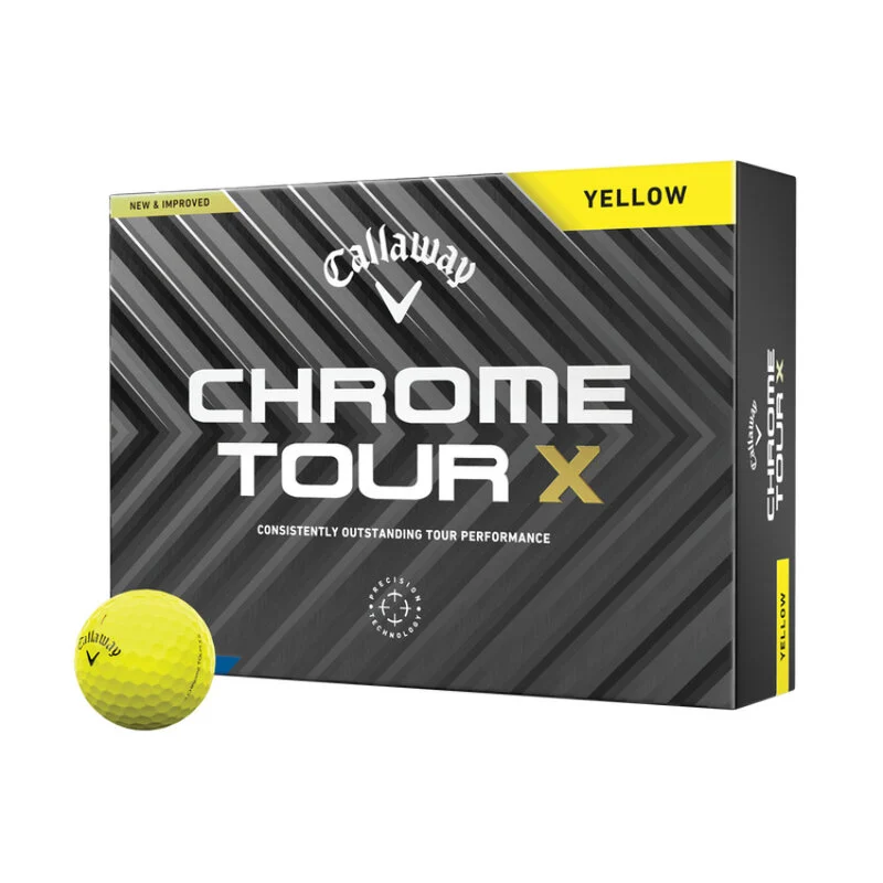 Callaway Chrome Tour X gele golfbal