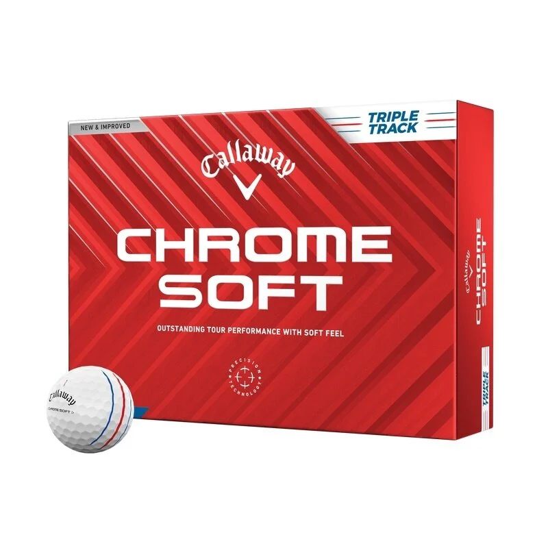 Callaway Chrome Soft Triple Track golfbal wit