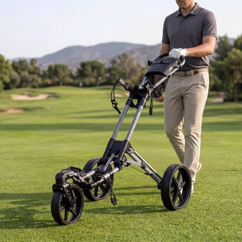 Fastfold Flex 360 Golftrolley met 3 wielen grijs