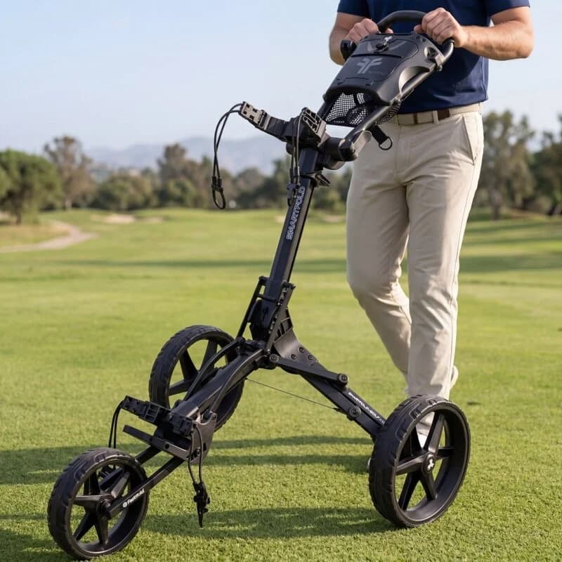 Fastfold Smart Golftrolley met 3 wielen charcoal