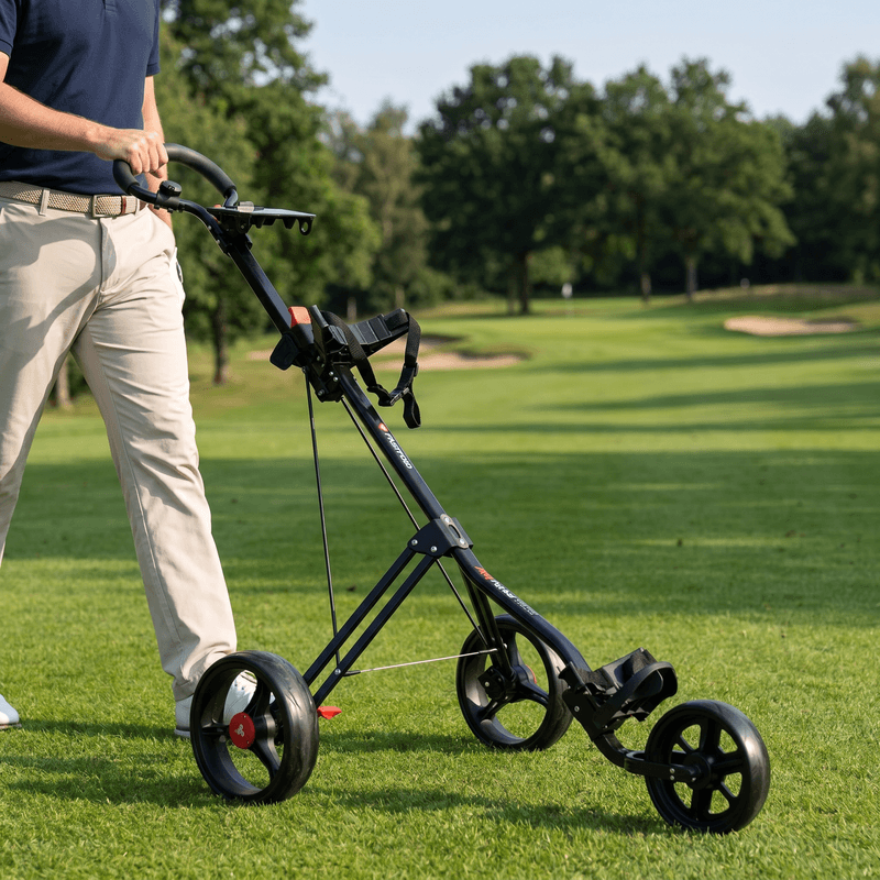 Fastfold Trimaster Golftrolley met 3 wielen zwart