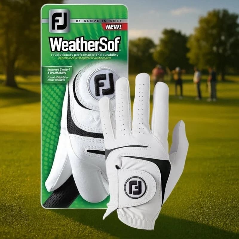 Footjoy WeatherSof golfhandschoen wit
