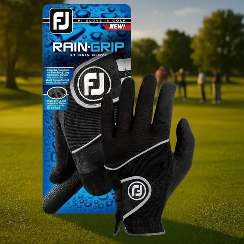 Footjoy Raingrip golfhandschoen zwart
